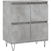 vidaXL Sideboard gris béton 60x35x70 cm Bois composite