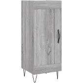 vidaXL Sideboard Gris Sonoma 34,5x34x90 cm Matériau dérivé du bois