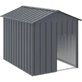 vidaXL Niche pour chiens avec toit Anthracite 117x153x123cm Acier galvanisé