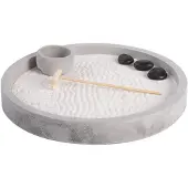 Esschert Design Jardin Zen Rond 24 Cm Béton Gris