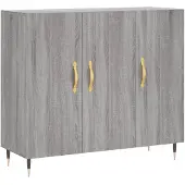 vidaXL Sideboard Gris Sonoma 90x34x80 cm Bois composite