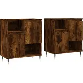 vidaXL Sideboards 2 pcs. Chêne fumé Bois composite