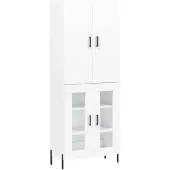 vidaXL Highboard blanc 69,5x34x180 cm Bois composite