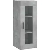 vidaXL Armoire murale gris béton 34,5x34x90 cm
