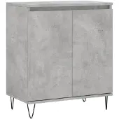 vidaXL Sideboard gris béton 60x35x70 cm Bois composite