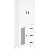 vidaXL Highboard blanc 69,5x34x180 cm Bois composite