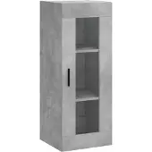 vidaXL Armoire murale gris béton 34,5x34x90 cm