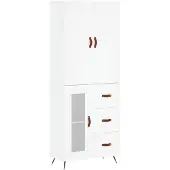 vidaXL Highboard blanc 69,5x34x180 cm Bois composite