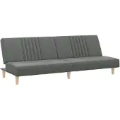 vidaXL Canapé-lit gris foncé tissu