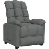 vidaXL Fauteuil relax gris foncé Tissu