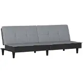 vidaXL Canapé-lit à gris clair tissu