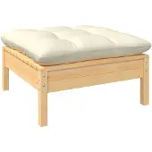 vidaXL Tabouret d'extérieur avec coussin en pin massif