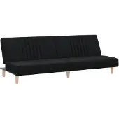vidaXL Canapé-lit Tissu noir