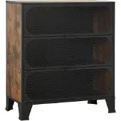 vidaXL Armoire de rangement Marron rustique 72x36x82 cm Métal et MDF