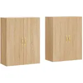 vidaXL Armoires murales 2 pcs. chêne Sonoma 69,5x34x90 cm