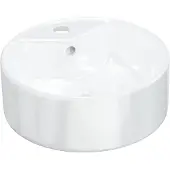 vidaXL Lavabo blanc 40x14,5 cm Céramique ronde