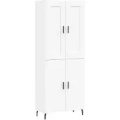 vidaXL Highboard blanc 69,5x34x180 cm Bois composite