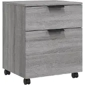 vidaXL Classeur mobile avec roues Sonoma gris 45x38x54 cm Bois
