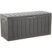 vidaXL Coffre noir 118x53x57 cm Polypropylène