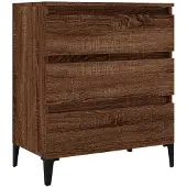 vidaXL Sideboard brun imitation chêne 60x35x70 cm Matériau dérivé du bois