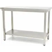 Maxima - Table Gastro en acier inoxydable - 140 x 70 cm - Hauteur réglable
