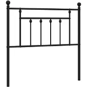 vidaXL Tête de lit de rechange en métal noir 90 cm