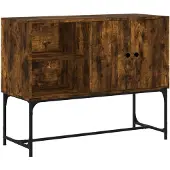 vidaXL Sideboard chêne fumé 100x40x79,5 cm bois composite