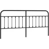vidaXL Tête de lit de rechange en métal noir 200 cm