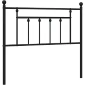 vidaXL Tête de lit de rechange en métal noir 100 cm