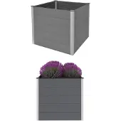 vidaXL Lit surélevé de jardin WPC 100x100x91 cm Gris