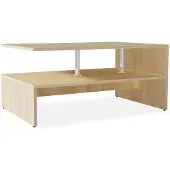 vidaXL Table basse en aggloméré 90 x 59 x 42 cm chêne