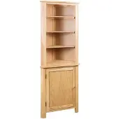 vidaXL Armoire d'angle 59x36x180 cm Bois de chêne massif