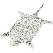 vidaXL Tapis en peluche en forme de léopard 139 cm Blanc