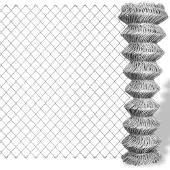 vidaXL -Netzzaun 25x0.8 m galvanisé Stahl Silber gefärbt