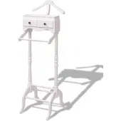 vidaXL Portant à vêtements avec armoire Bois Blanc