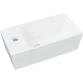 vidaXL Lavabo blanc 48x25x15 cm Céramique