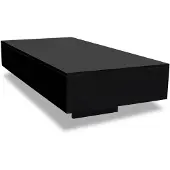 vidaXL Table basse haute brillance noire