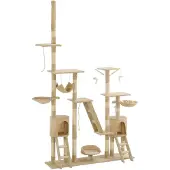 vidaXL Arbre à chat avec griffoirs en sisal 230 - 250 cm Beige