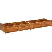 vidaXL Lit surélevé de jardin Bois d'acacia 200x50x25 cm