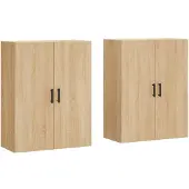 vidaXL Armoires murales 2 pcs. chêne Sonoma 69,5x34x90 cm
