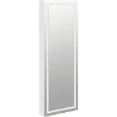 vidaXL Armoire à bijoux miroir avec éclairage LED mural blanc