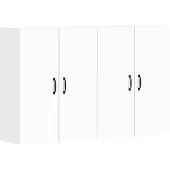 vidaXL Armoires murales 2 pcs. Blanc Bois composite
