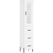 vidaXL Highboard blanc 34,5x34x180 cm Bois composite