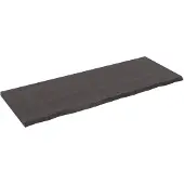 vidaXL Dessus de table marron foncé bois chêne massif traité