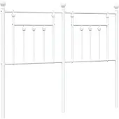 vidaXL Tête de lit de rechange en métal blanc 120 cm