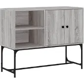 vidaXL Sideboard Gris Sonoma 100x40x79,5 cm Matériau dérivé du bois