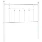 vidaXL Tête de lit de rechange en métal blanc 90 cm