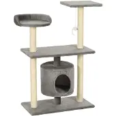 vidaXL Arbre à chat Sisal 95 cm Gris