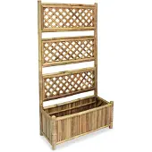 vidaXL Lit surélevé de jardin avec treillis Bambou 70 cm