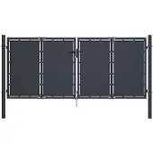 vidaXL Portail de jardin en acier 300 x 125 cm anthracite